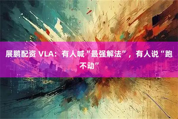 展鹏配资 VLA：有人喊“最强解法”，有人说“跑不动”