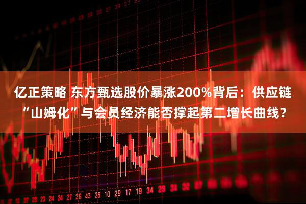 亿正策略 东方甄选股价暴涨200%背后：供应链“山姆化”与会员经济能否撑起第二增长曲线？