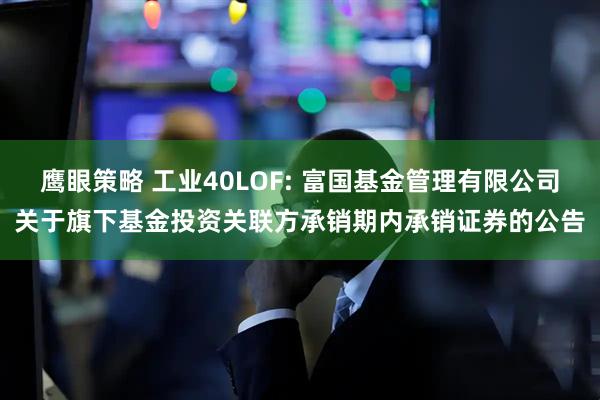 鹰眼策略 工业40LOF: 富国基金管理有限公司关于旗下基金投资关联方承销期内承销证券的公告